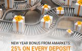 New Year Bonus from AMarkets: 25% on every deposit